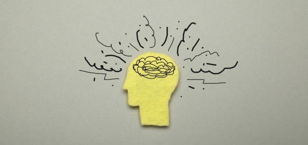 yellow cartoon face with lines above